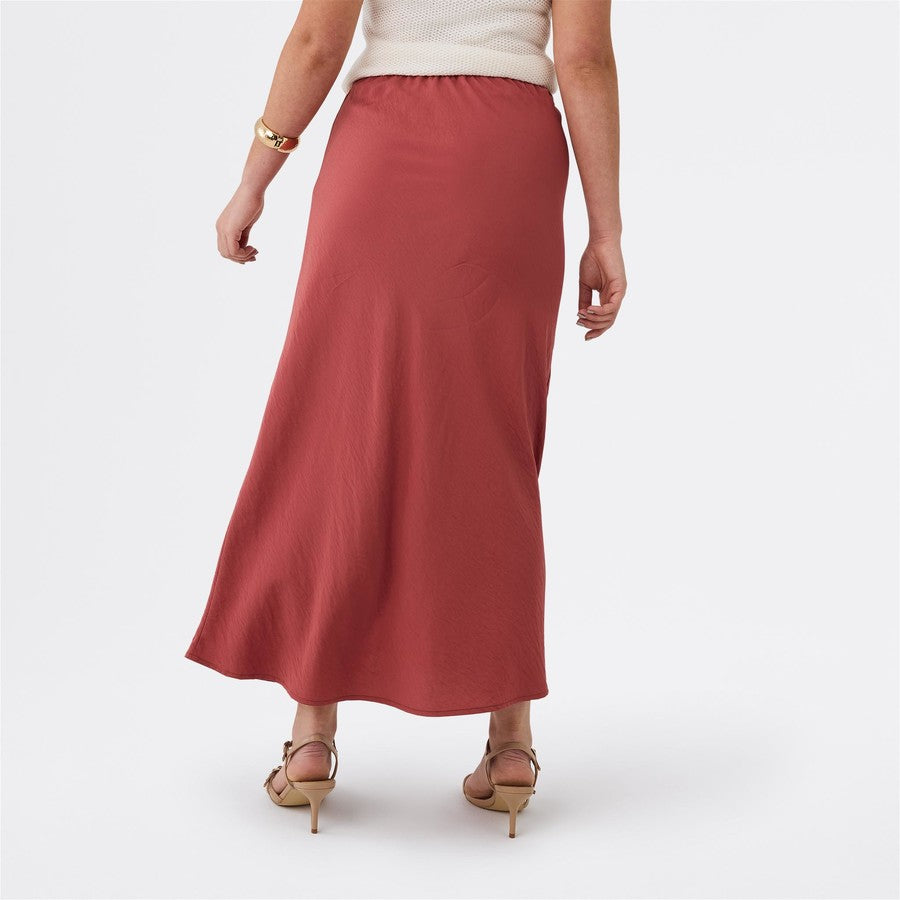 &me Women's Midi Bias Skirt - Marsala